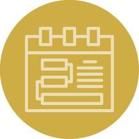 Calendar Line Multi color Icon vector