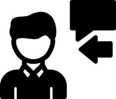 Interviewer Glyph Icon vector