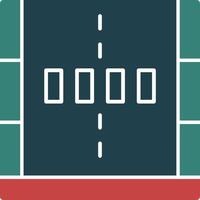 Crosswalk Glyph Multi Color Icon vector