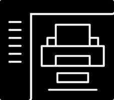 Print Glyph Icon vector