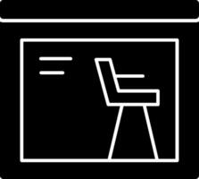 High Chair Glyph Icon vector