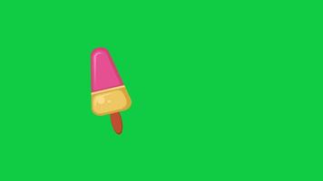 falling popsicles animation with green screen background video