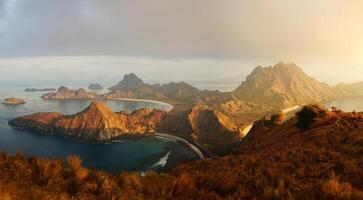 Landscape view from Komodo Island , Indonesia photo