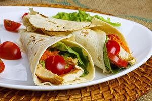 Wrap, tortilla snack photo