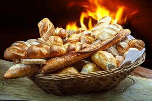 Bakery, bread baskets photo