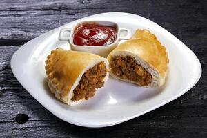 empanadas, Pastelería relleno comida foto