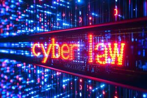 AI Generated Words cyber law for cyber justice concept photo