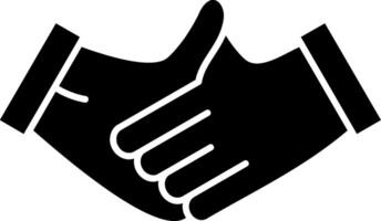 Handshake Glyph Icon vector