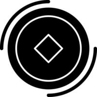 Frisbee Glyph Icon vector
