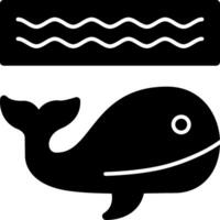 Whale Glyph Icon vector