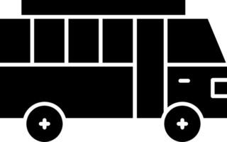 Bus Glyph Icon vector