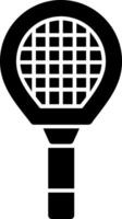 bádminton raqueta glifo icono vector