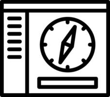 Compass Line Icon vector