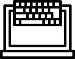 icono de línea de teclado vector