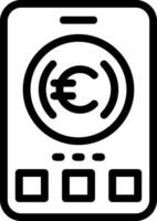 Euro Sign Line Icon vector