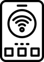 Wifi línea icono vector