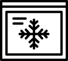 icono de línea de copo de nieve vector