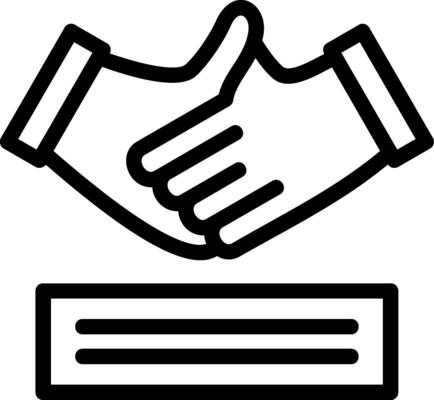 Handshake Line Icon