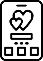 Heart Line Icon vector