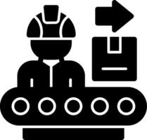 Manufacturing Process Glyph Icon vector