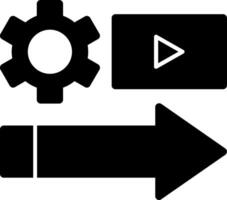 Shift Stream Glyph Icon vector