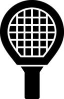 icono de glifo de raqueta de tenis vector