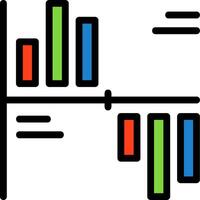 Gantt Chart Line Filled vector