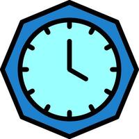 línea de reloj llena vector