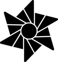 Pinwheel Glyph Icon vector