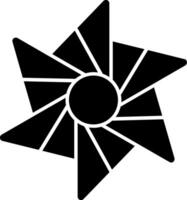 Pinwheel Glyph Icon vector