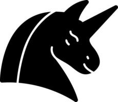 unicornio glifo icono vector