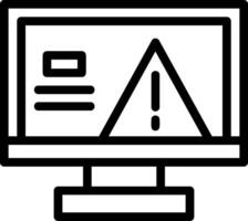 Warning Line Icon vector