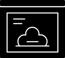 Cloud Glyph Icon vector