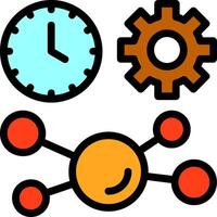 Time Tracking Line Filled vector