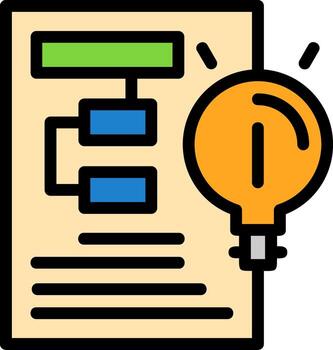 Knowledge Line Filled vector