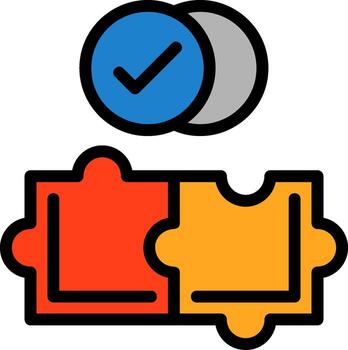 Solution Line Filled vector