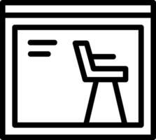 High Chair Line Icon vector