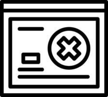 Cross Line Icon vector