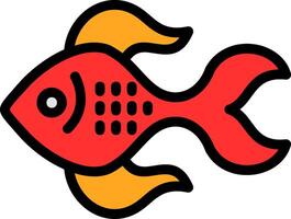 Goldfish Line Filled vector