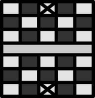 Chess Board Line Filled vector