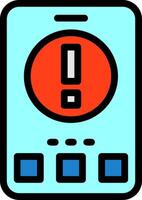 Exclamation Mark Line Filled vector