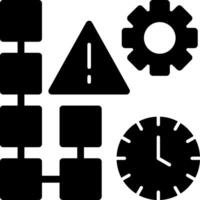 Risk Management Glyph vector