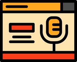 Microphone Line Filled vector