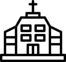 icono de la línea de la iglesia vector