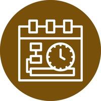 Deadline Outline Circle Icon vector