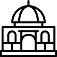 icono de línea de mezquita vector