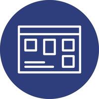 Scrum Board Outline Circle Icon vector