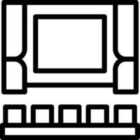 Cinema Line icon vector