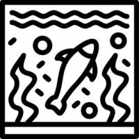 Aquarium Line icon vector