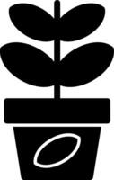 Jade Plant Glyph vector